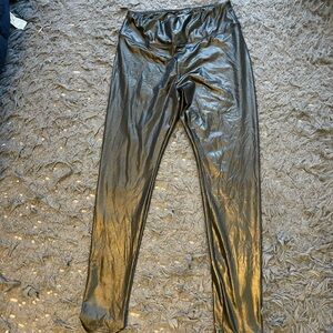 Women’s wild fable faux black leather leggings size medium